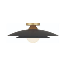 Load image into Gallery viewer, Welsh LED Flush Mount Ceiling Light in Matte Black.