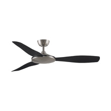 Load image into Gallery viewer, GlideAire Outdoor Ceiling Fan in Brushed Nickel/Black.