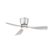 Load image into Gallery viewer, Klinch Outdoor LED Ceiling Fan in Brushed Nickel (44-Inch).
