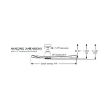 Load image into Gallery viewer, Kute Outdoor Ceiling Fan - line drawing.