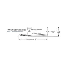 Load image into Gallery viewer, Kute Outdoor Ceiling Fan - line drawing.