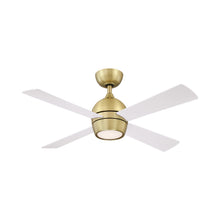 Load image into Gallery viewer, Kwad Indoor LED Ceiling Fan in Brushed Satin Brass (44-Inch).