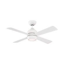 Load image into Gallery viewer, Kwad Indoor LED Ceiling Fan in Matte White (44-Inch).