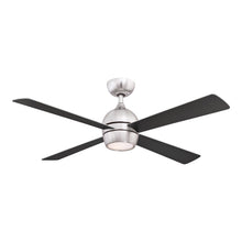 Load image into Gallery viewer, Kwad Indoor LED Ceiling Fan in Brushed Nickel (52-Inch).