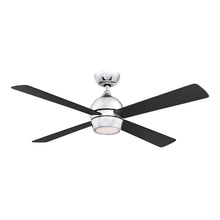 Load image into Gallery viewer, Kwad Indoor LED Ceiling Fan in Chrome (52-Inch).