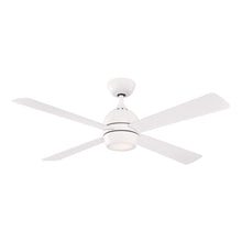 Load image into Gallery viewer, Kwad Indoor LED Ceiling Fan in Matte White (52-Inch).