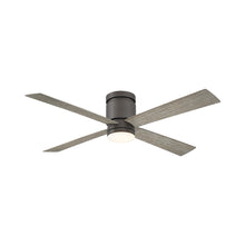 Load image into Gallery viewer, Kwartet Outdoor LED Ceiling Fan in Matte Greige.