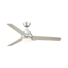 Load image into Gallery viewer, Pyramid Outdoor LED Ceiling Fan in Brushed Nickel.