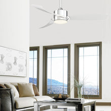 Load image into Gallery viewer, SculptAire Outdoor LED Ceiling Fan in living room.