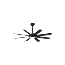 Load image into Gallery viewer, Stellar Outdoor LED Ceiling Fan in Black (Black with Silver Accents) (56-Inch).