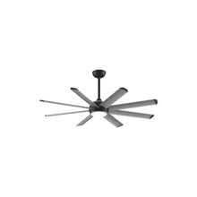 Load image into Gallery viewer, Stellar Outdoor LED Ceiling Fan in Black (Silver with Black Accents) (56-Inch).