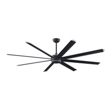 Load image into Gallery viewer, Stellar Outdoor LED Ceiling Fan in Black (Black with Silver Accents) (84-Inch).
