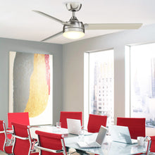 Load image into Gallery viewer, Xeno Damp Outdoor LED Ceiling Fan in office.