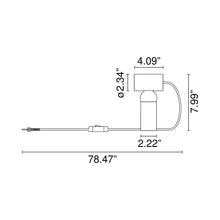 Load image into Gallery viewer, Bilboquet Table Lamp - line drawing.