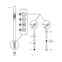 Load image into Gallery viewer, Black Flag LED Wall Light - line drawing.