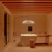 Load image into Gallery viewer, Skynest Motion LED Floor Lamp in living room.