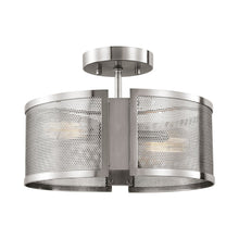 Load image into Gallery viewer, Axel Semi Flush Mount Ceiling Light in Brushed Nickel.