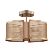 Load image into Gallery viewer, Axel Semi Flush Mount Ceiling Light in Satin Brass.