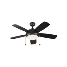 Load image into Gallery viewer, Discus Classic LED Ceiling Fan in Matte Black (44-Inch).