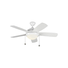 Load image into Gallery viewer, Discus Classic LED Ceiling Fan in White (44-Inch).