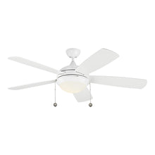 Load image into Gallery viewer, Discus Classic LED Ceiling Fan in White (52-Inch).
