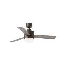 Load image into Gallery viewer, Era Outdoor LED Ceiling Fan in Aged Pewter/Light Grey Weathered Oak (44-Inch).