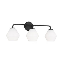 Load image into Gallery viewer, Jett Bath Vanity Light in Midnight Black (3-Light).