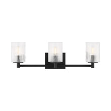 Load image into Gallery viewer, Lando Bath Vanity Light in Midnight Black (3-Light).