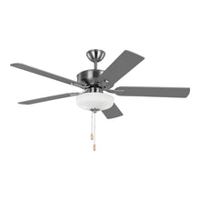 Load image into Gallery viewer, Linden LED Ceiling Fan in Brushed Steel/Silver (52-Inch).