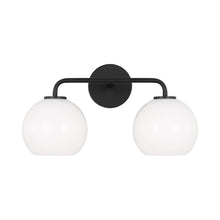 Load image into Gallery viewer, Orley Bath Vanity Light in Midnight Black (2-Light).