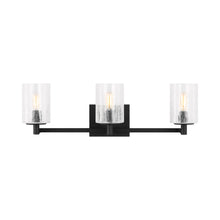 Load image into Gallery viewer, Parker Bath Vanity Light in Midnight Black (3-Light).