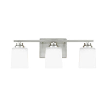 Load image into Gallery viewer, Vinton Bath Wall Light in Brushed Nickel (3-Light/Not Included).