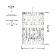 Load image into Gallery viewer, Charming Pendant Light - line drawing.
