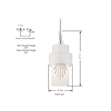 Load image into Gallery viewer, Gramercy Mini Pendant Light - line drawing.