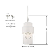Load image into Gallery viewer, Gramercy Mini Pendant Light - line drawing.