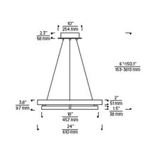 Load image into Gallery viewer, Grace LED Chandelier - line drawing.