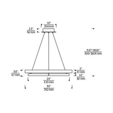 Load image into Gallery viewer, Grace LED Chandelier - line drawing.