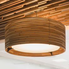 Load image into Gallery viewer, Drum Pendant Light in room.