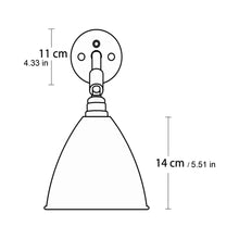 Load image into Gallery viewer, Bestlite BL7 Wall Light - line drawing.