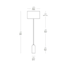 Load image into Gallery viewer, Gravity Floor Lamp - line drawing.