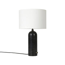 Load image into Gallery viewer, Gravity Table Lamp in Black Marble (White) (Small).