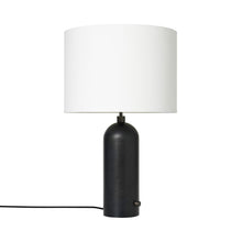 Load image into Gallery viewer, Gravity Table Lamp in Blackened Steel (White) (Large).