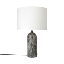Load image into Gallery viewer, Gravity Table Lamp in Grey Marble (White) (Large).