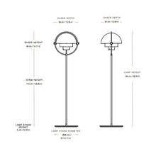 Load image into Gallery viewer, Multi-Lite Floor Lamp - line drawing.