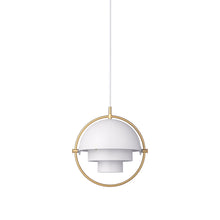 Load image into Gallery viewer, Multi-Lite Pendant Light in Brass/White Semi Matt (Small).