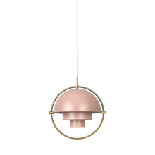 Load image into Gallery viewer, Multi-Lite Pendant Light in Brass/Rose Dust Semi Matt (Large).