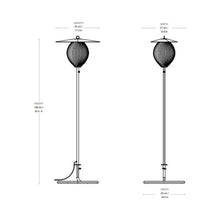 Load image into Gallery viewer, Satellite Outdoor Floor Lamp - line drawing.