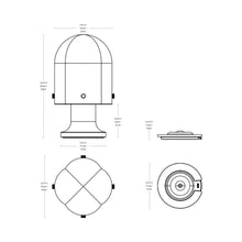 Load image into Gallery viewer, Seine Portable Lamp - line drawing.