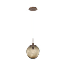 Load image into Gallery viewer, Aster LED Pendant Light in Burnished Bronze/Bronze/Floret Crystal.