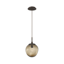 Load image into Gallery viewer, Aster LED Pendant Light in Flat Bronze/Bronze/Floret Crystal.